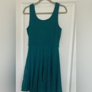 Lily Rose eyelet turquoise dress